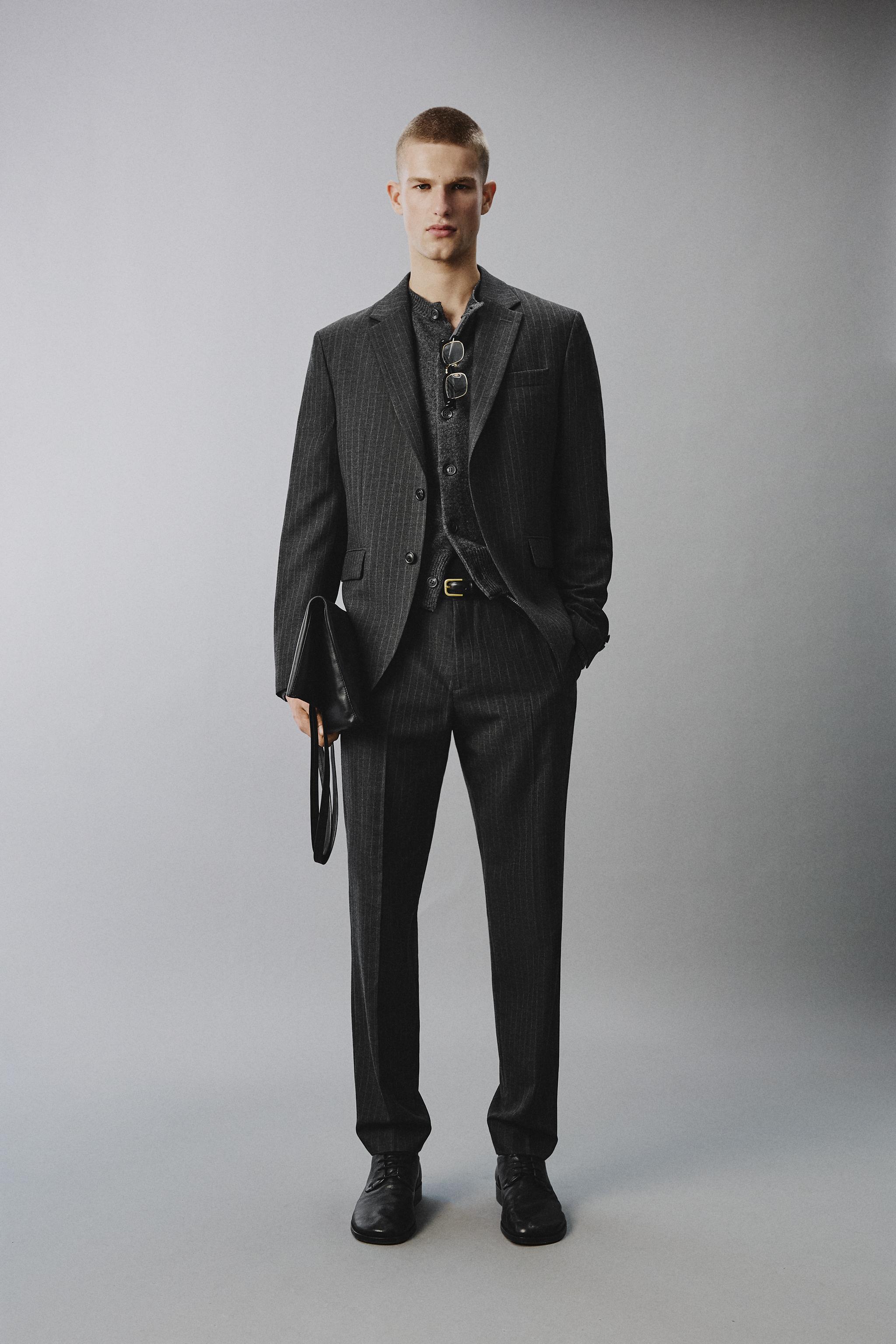 VESTE DE COSTUME À RAYURES
